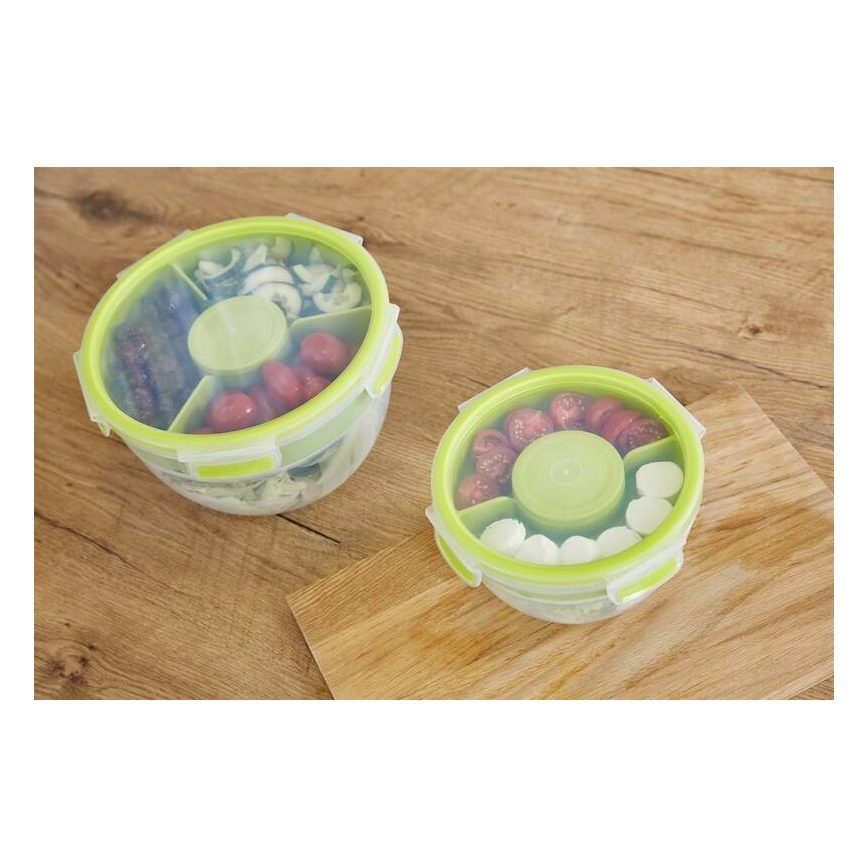 Tefal - Pojemnik na sałatkę 2,6 l MASTER SEAL TO GO zielony