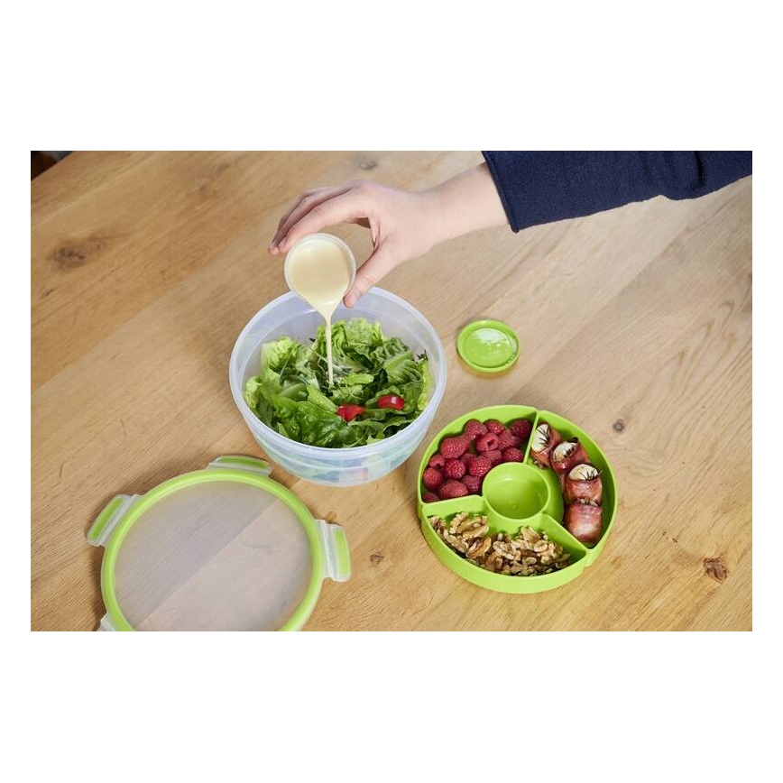 Tefal - Pojemnik na sałatkę 2,6 l MASTER SEAL TO GO zielony