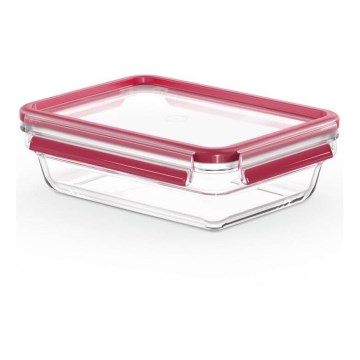 Tefal - Pojemnik na żywność 1,1 l MSEAL GLASS czerwony/szkło