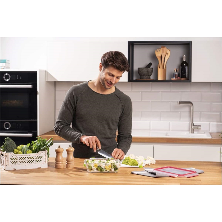 Tefal - Pojemnik na żywność 1,3 l MSEAL GLASS czerwony/szkło