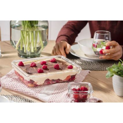 Tefal - Pojemnik na żywność 3 l MSEAL GLASS czerwony/szkło
