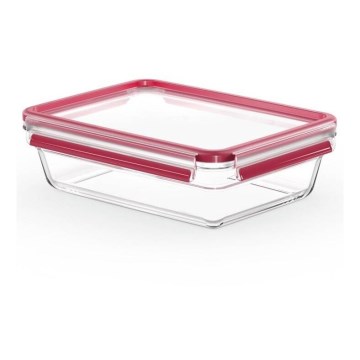 Tefal - Pojemnik na żywność MSEAL GLASS 2 l, czerwony/szklany