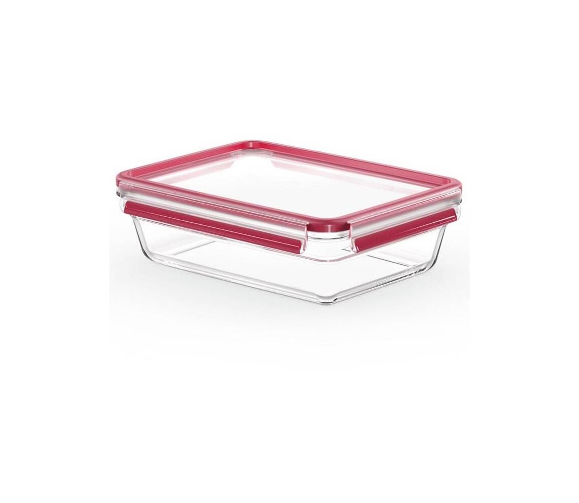 Tefal - Pojemnik na żywność MSEAL GLASS 2 l, czerwony/szklany