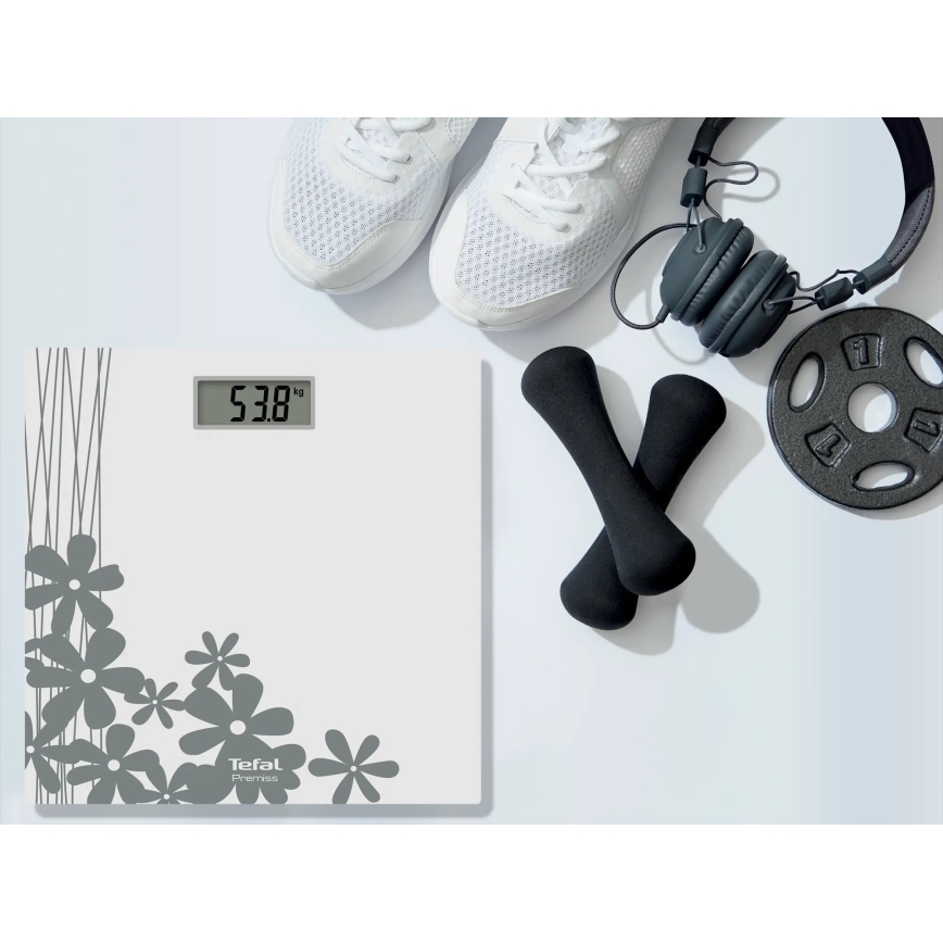 Tefal - Cyfrowa waga osobista PREMISS 1xCR2032 szara