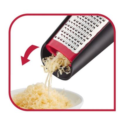 Tefal - Ręczna dwustronna tarka INGENIO, stal nierdzewna/czarna