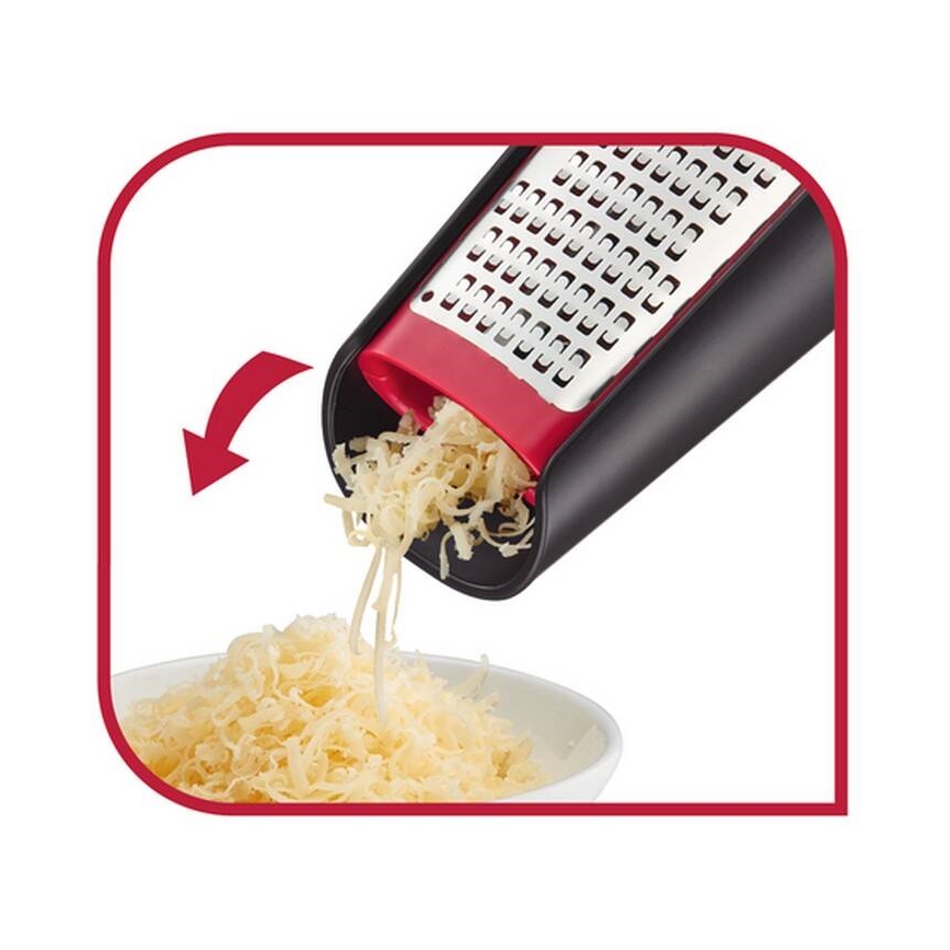 Tefal - Ręczna dwustronna tarka INGENIO, stal nierdzewna/czarna