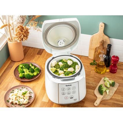 Tefal - Ryżowar 8w1 EASY COOK 750W/230V 5 l biały