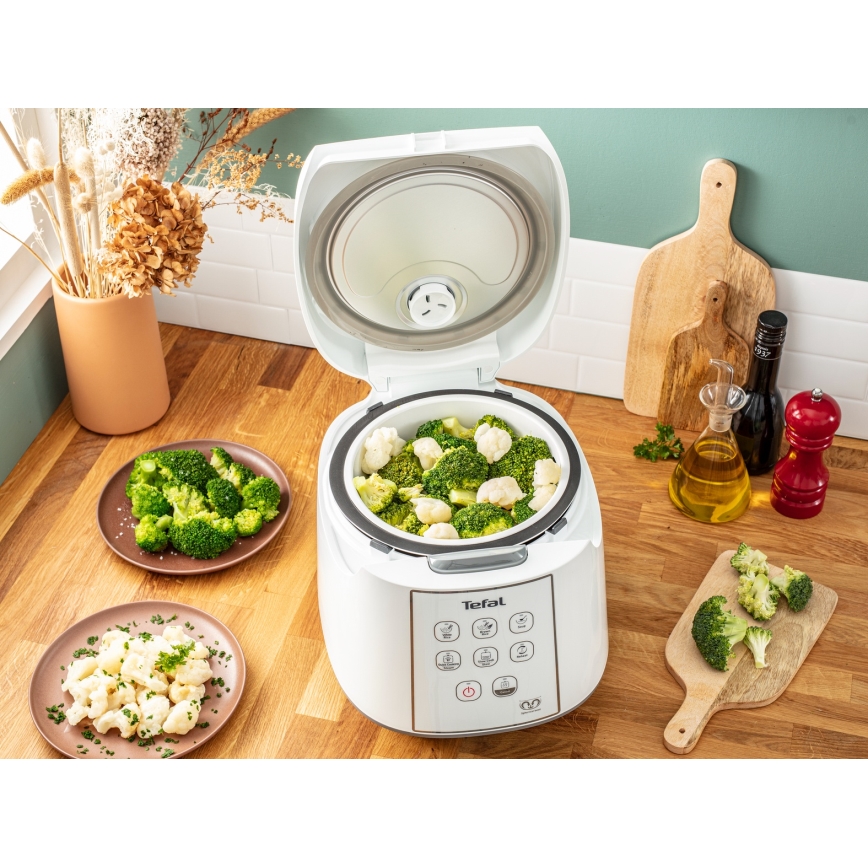 Tefal - Ryżowar 8w1 EASY COOK 750W/230V 5 l biały