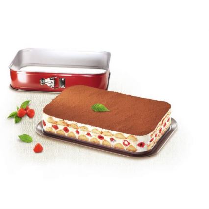 Tefal - Składana forma do ciasta DELIBAKE 36x24 cm czerwona