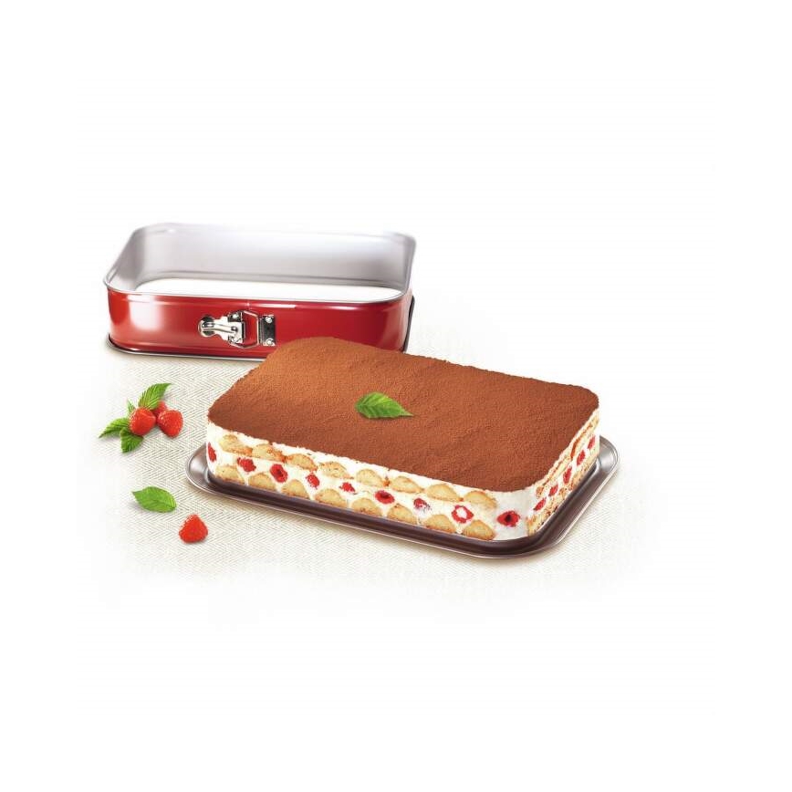 Tefal - Składana forma do ciasta DELIBAKE 36x24 cm czerwona
