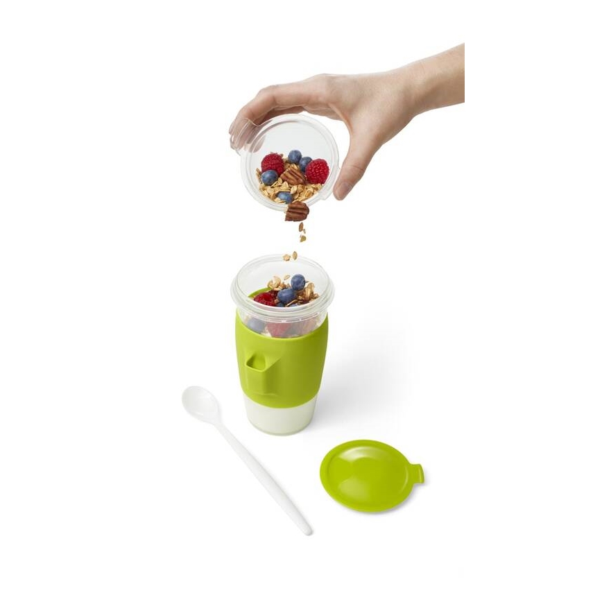Tefal - Słoik na jogurt z łyżką 0,45 l MASTER SEAL TO GO zielony