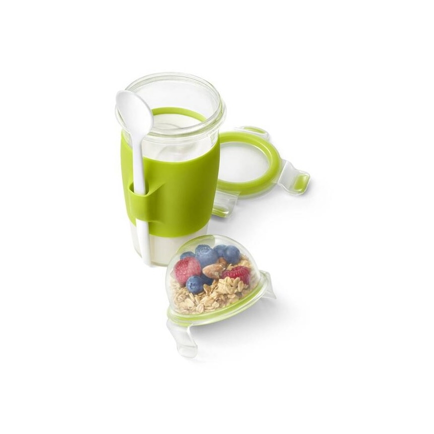 Tefal - Słoik na jogurt z łyżką 0,45 l MASTER SEAL TO GO zielony