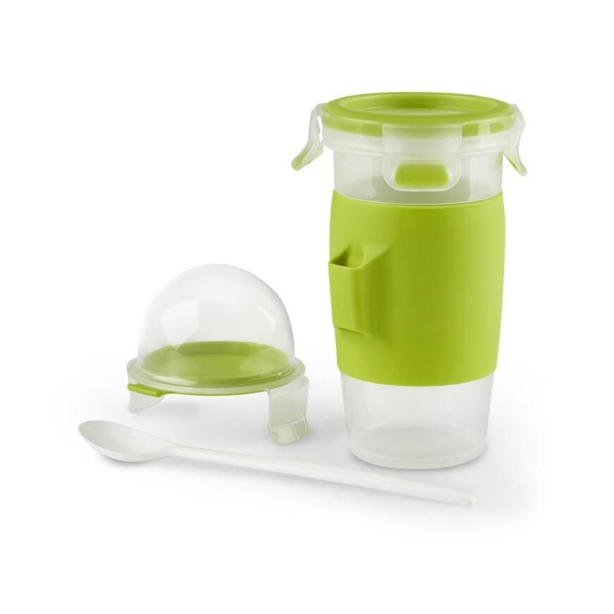 Tefal - Słoik na jogurt z łyżką 0,45 l MASTER SEAL TO GO zielony