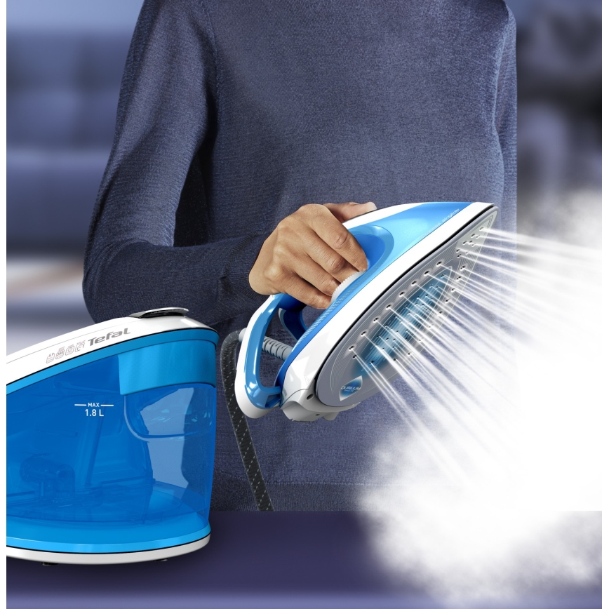Tefal - Stacja parowa EXPRESS AIRGLIDE 2800W/230V niebieska