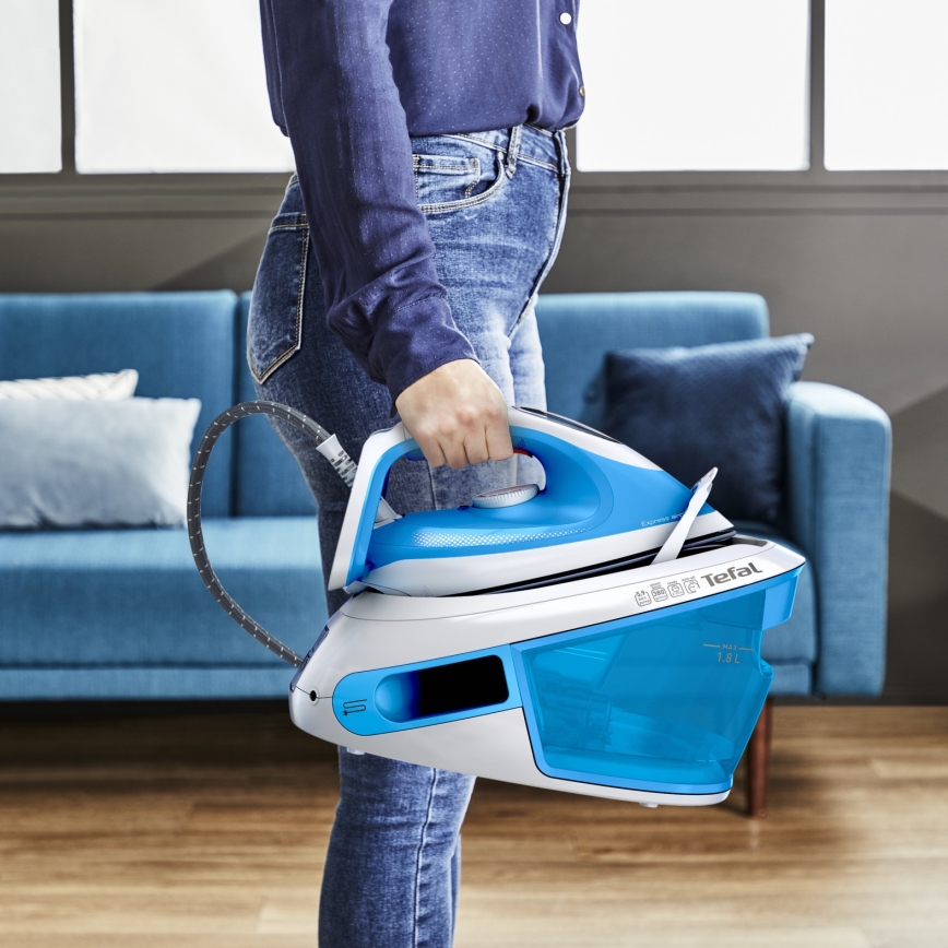 Tefal - Stacja parowa EXPRESS AIRGLIDE 2800W/230V niebieska