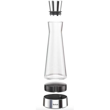 Tefal - Szklana karafka chłodząca FLOW SLIM 1 l stal nierdzewna/szkło