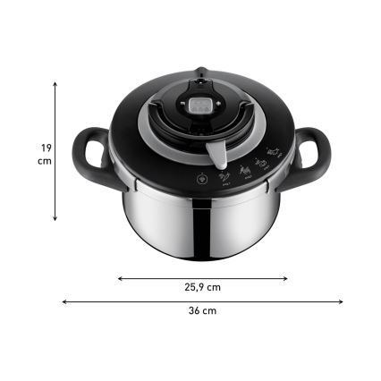 Tefal - Szybkowar 4,5 l CLIPSO+ CHEF stal nierdzewna