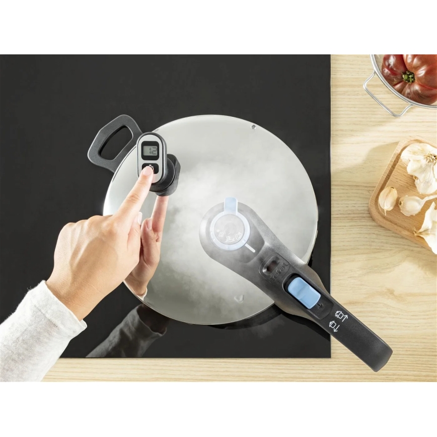 Tefal - Szybkowar 4 l SECURE TRENDY stal nierdzewna