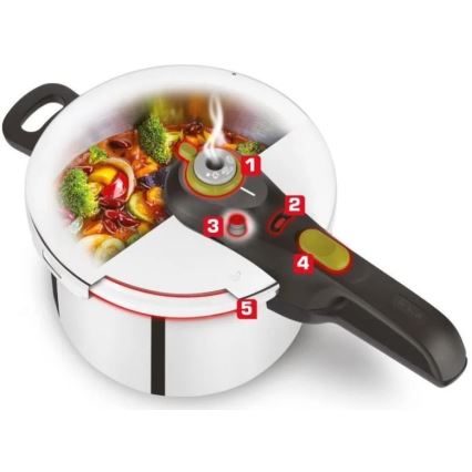 Tefal - Szybkowar 6 l SECURE 5 NEO stal nierdzewna