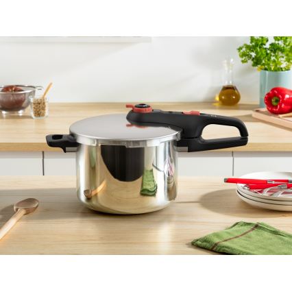 Tefal - Szybkowar 6 l SECURE TRENDY + zestaw 5-częściowy INGENIO EMOTION