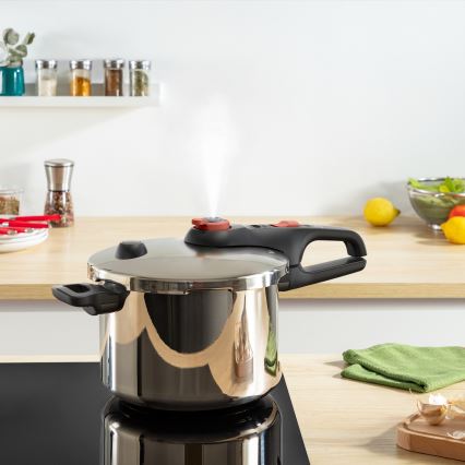 Tefal - Szybkowar 6 l SECURE TRENDY + zestaw 5-częściowy INGENIO EMOTION