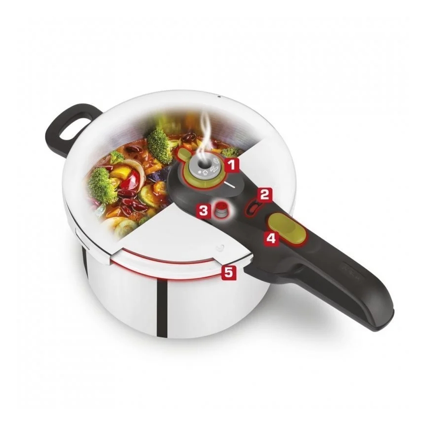 Tefal - Szybkowar 8 l SECURE 5 NEO stal nierdzewna