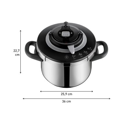 Tefal - Szybkowar CLIPSO+ CHEF 6 l, stal nierdzewna
