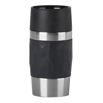 Tefal - Termokubek 300 ml COMPACT MUG stal nierdzewna/czarny