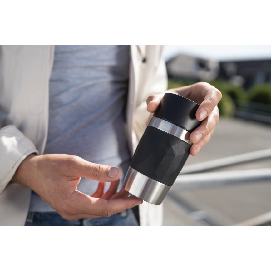 Tefal - Termokubek 300 ml COMPACT MUG stal nierdzewna/czarny