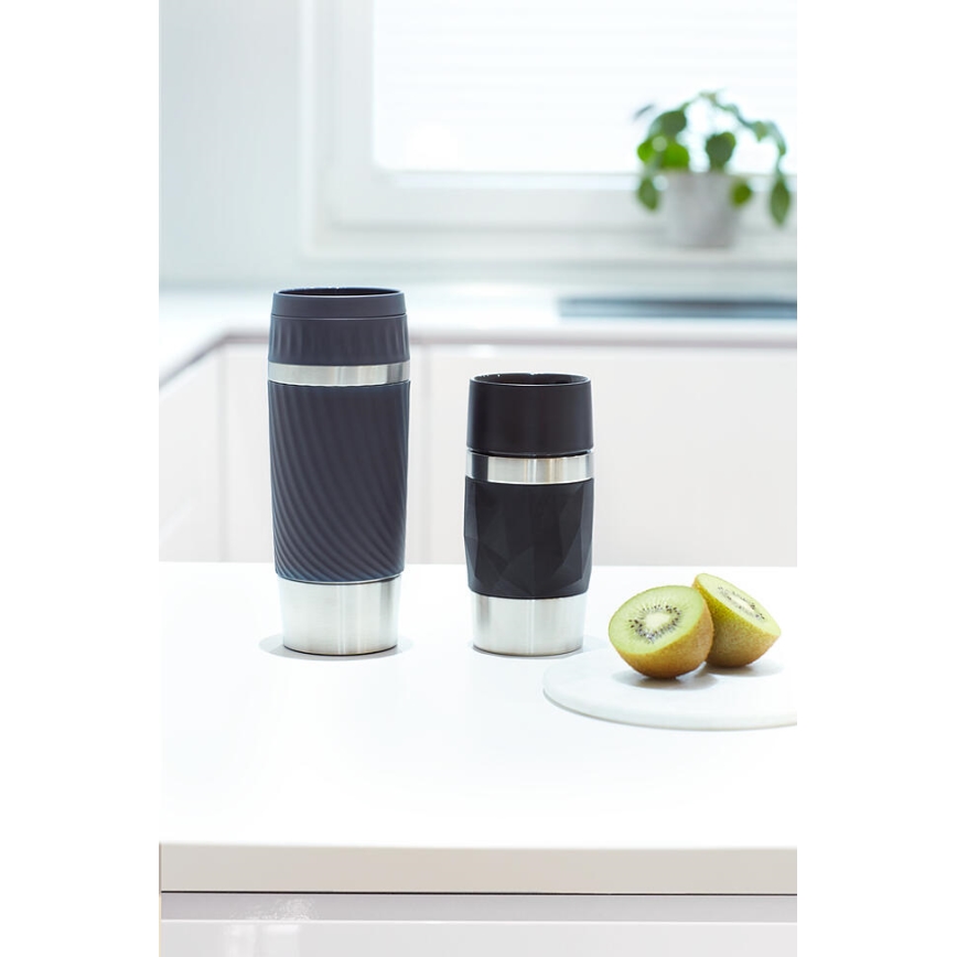 Tefal - Termokubek 300 ml COMPACT MUG stal nierdzewna/czarny
