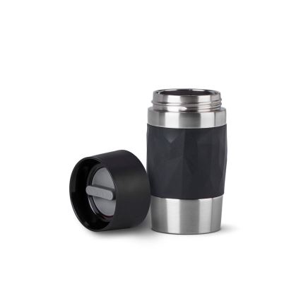 Tefal - Termokubek 300 ml COMPACT MUG stal nierdzewna/czarny