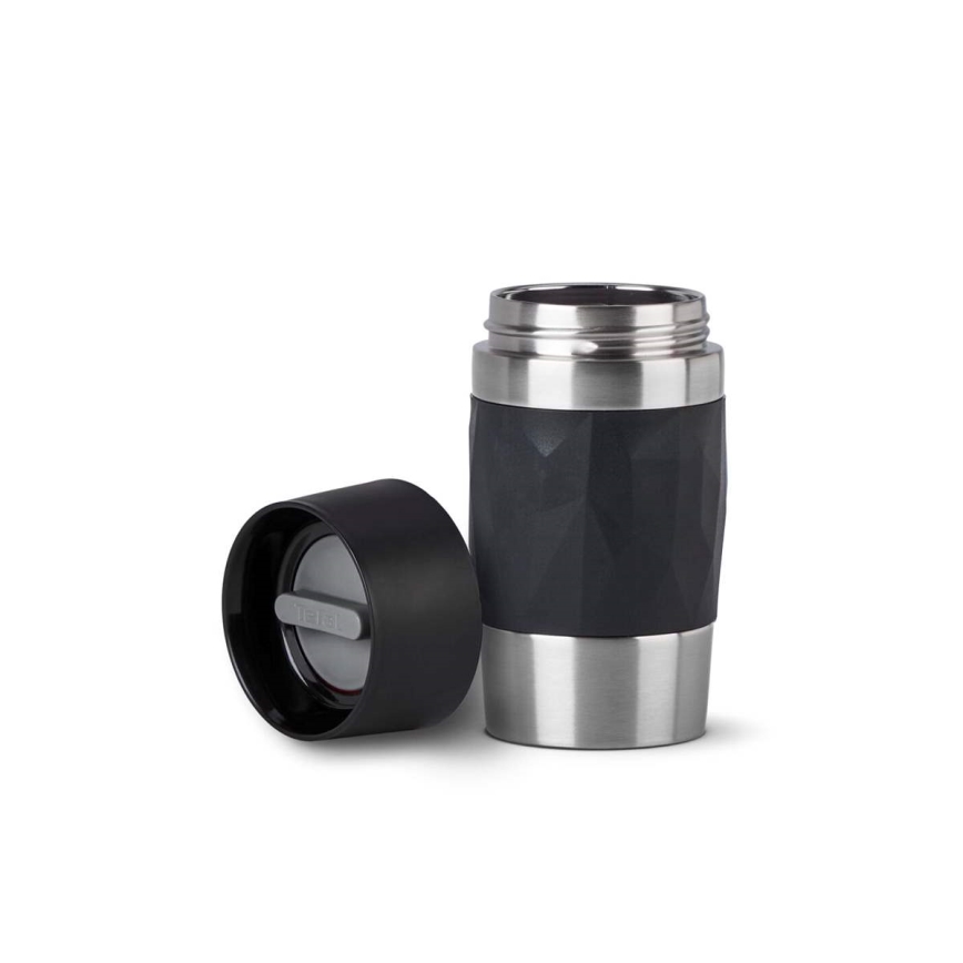 Tefal - Termokubek 300 ml COMPACT MUG stal nierdzewna/czarny