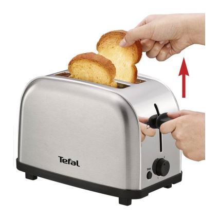 Tefal - Toster z dwoma otworami ULTRA MINI 700W/230V matowy chrom