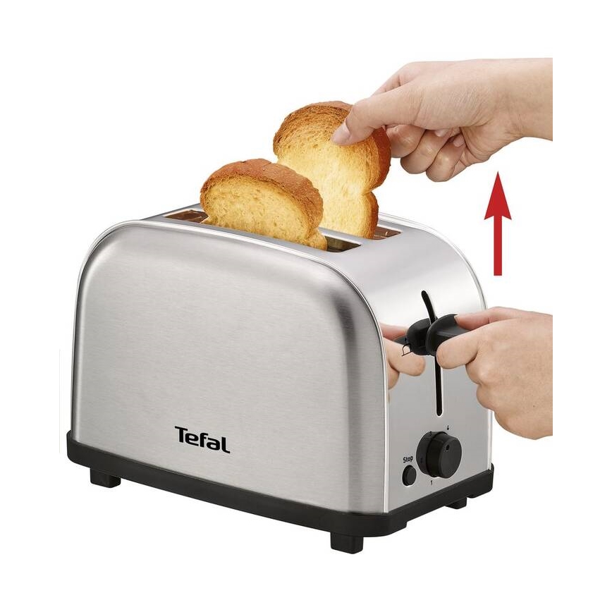 Tefal - Toster z dwoma otworami ULTRA MINI 700W/230V matowy chrom
