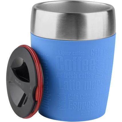 Tefal - Kubek podróżny 200 ml TRAVEL CUP stal nierdzewna/niebieski