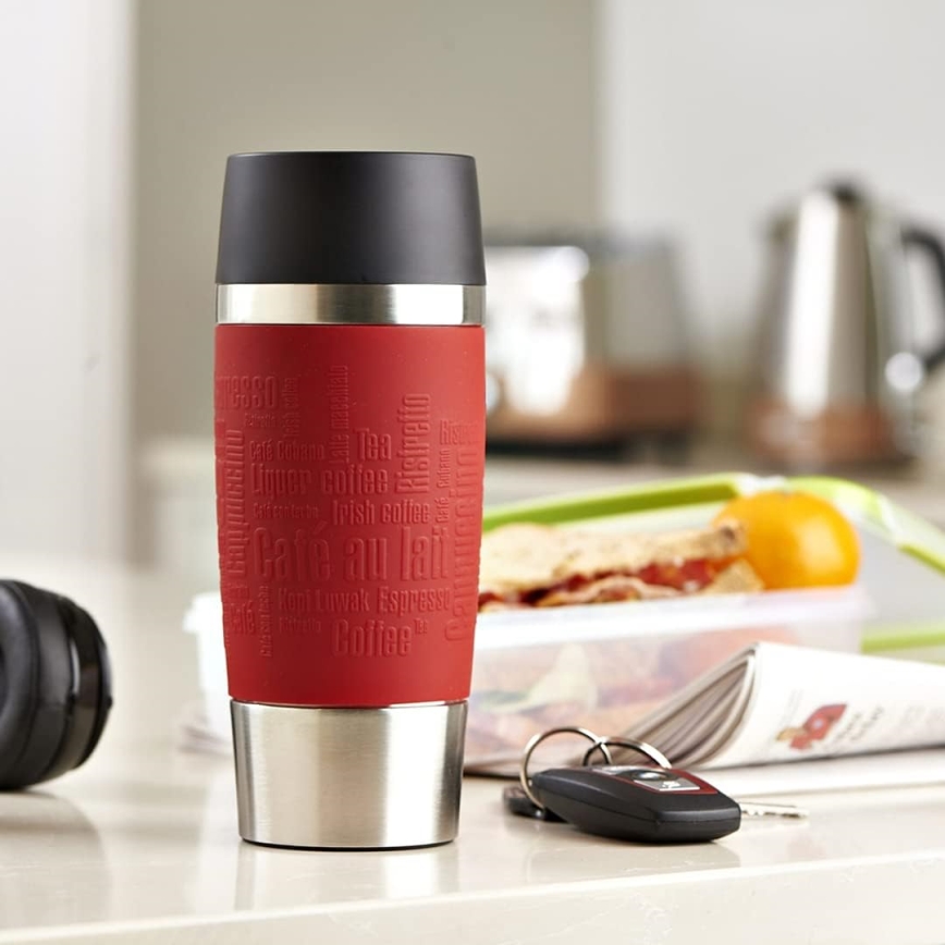 Tefal - Kubek podróżny 360 ml TRAVEL MUG stal nierdzewna/czerwony