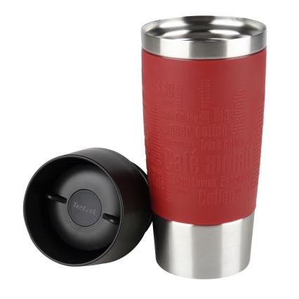 Tefal - Kubek podróżny 360 ml TRAVEL MUG stal nierdzewna/czerwony