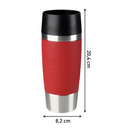 Tefal - Kubek podróżny 360 ml TRAVEL MUG stal nierdzewna/czerwony