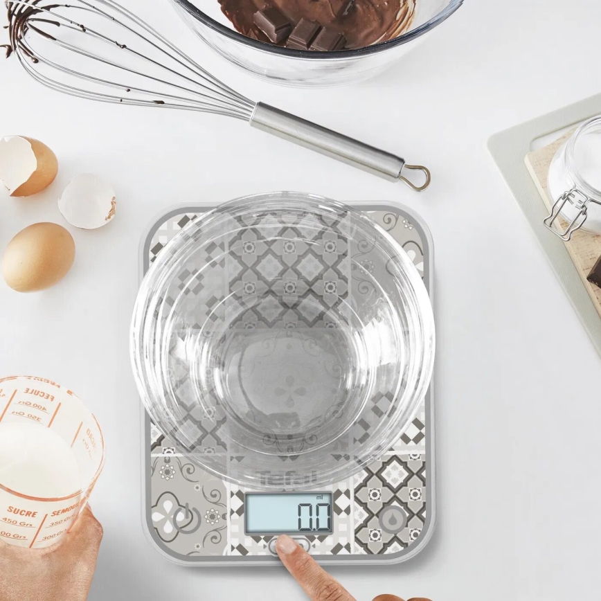 Tefal - Waga kuchenna OPTISS 2xAAA beżowa