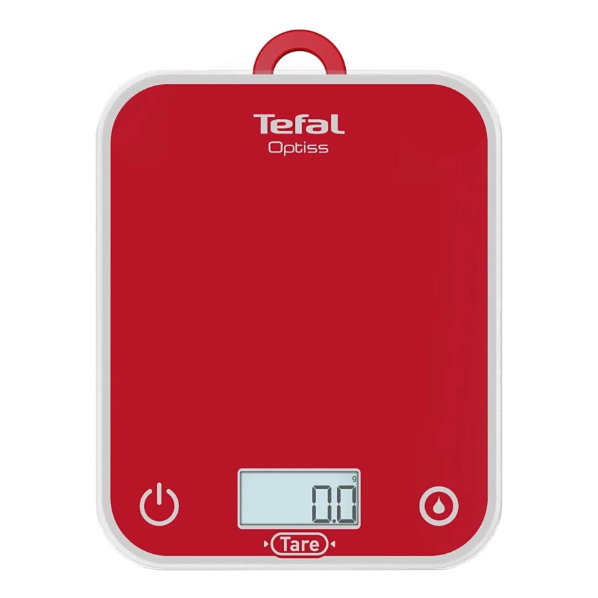 Tefal - Waga kuchenna OPTISS 2xAAA czerwony