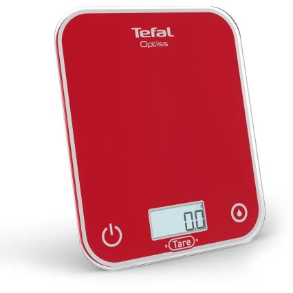Tefal - Waga kuchenna OPTISS 2xAAA czerwony