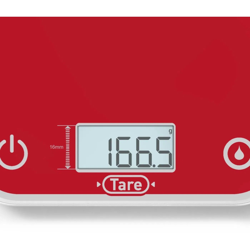 Tefal - Waga kuchenna OPTISS 2xAAA czerwony
