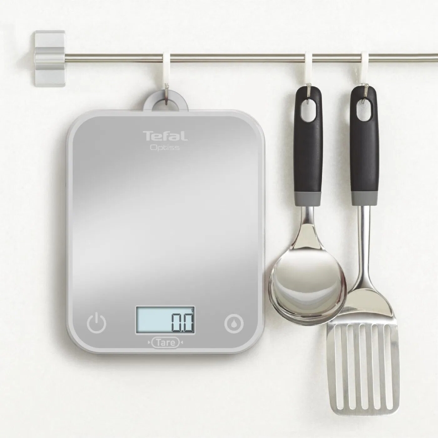 Tefal - Waga kuchenna OPTISS 2xAAA szary