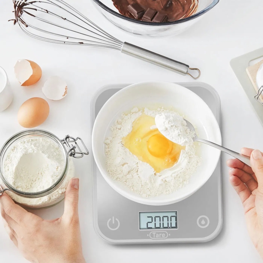 Tefal - Waga kuchenna OPTISS 2xAAA szary