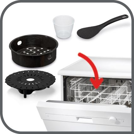 Tefal - Wielofunkcyjny elektryczny szybkowar ALL IN ONE POT 1100W/230V matowy chrom/czarny
