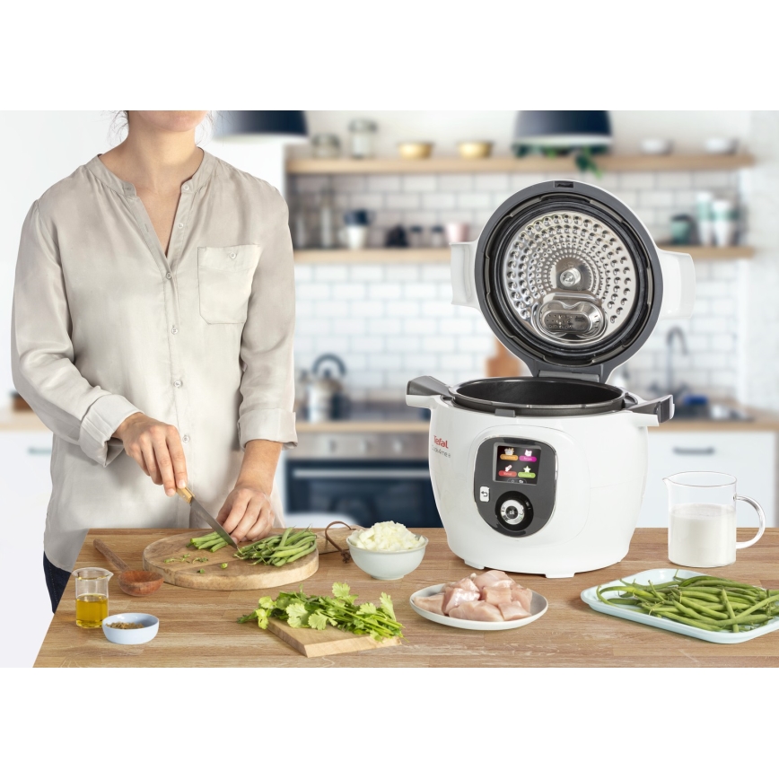 Tefal - Wielofunkcyjny garnek elektryczny 6 l 1600W/230V biały