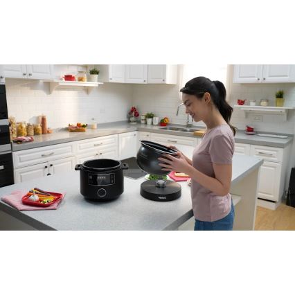 Tefal - Wielofunkcyjny garnek elektryczny TURBO CUISINE 4,8 l 1090W/230V czarny
