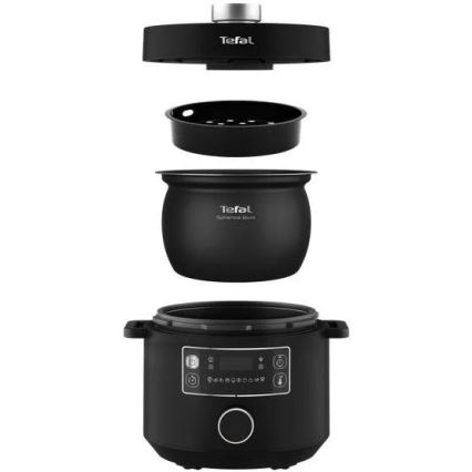 Tefal - Wielofunkcyjny garnek elektryczny TURBO CUISINE 4,8 l 1090W/230V czarny