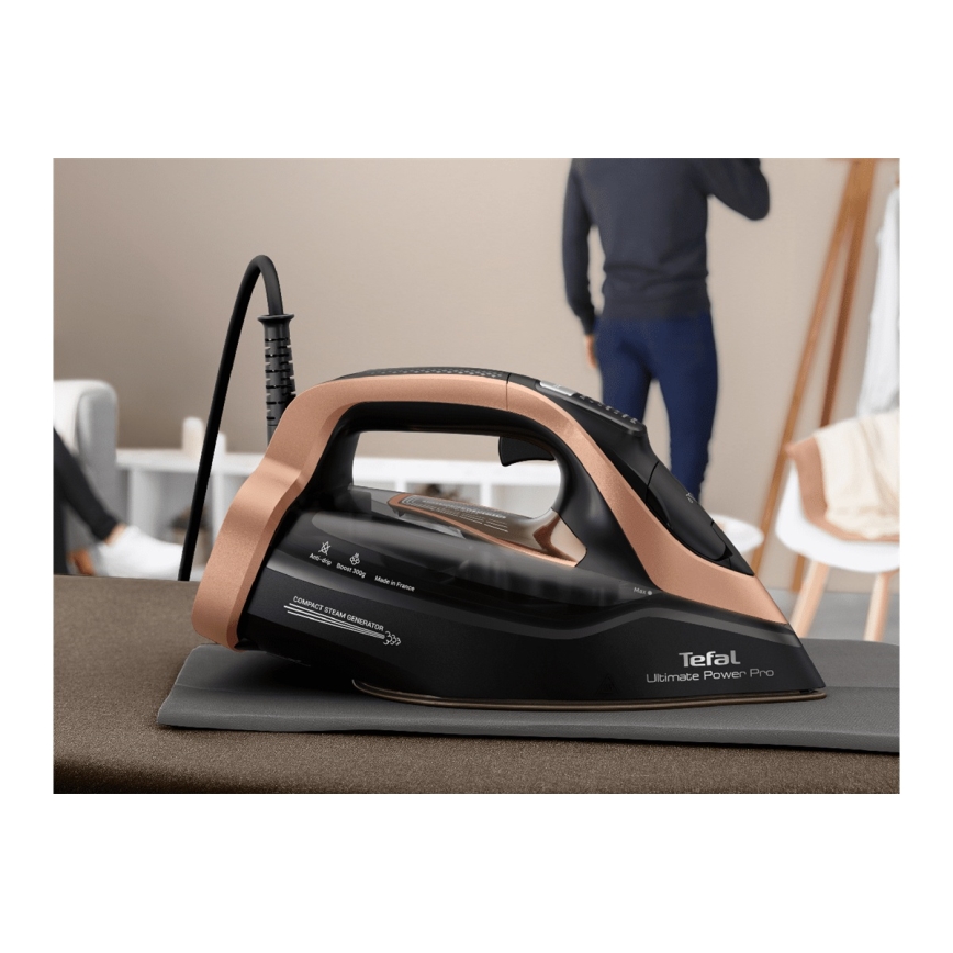 Tefal - Żelazko parowe ULTIMATE POWER 3200W/230V miedziany/czarny