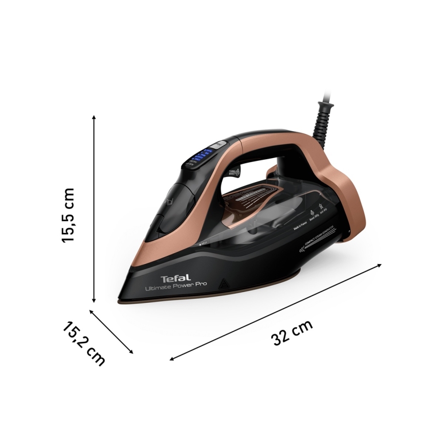 Tefal - Żelazko parowe ULTIMATE POWER 3200W/230V miedziany/czarny